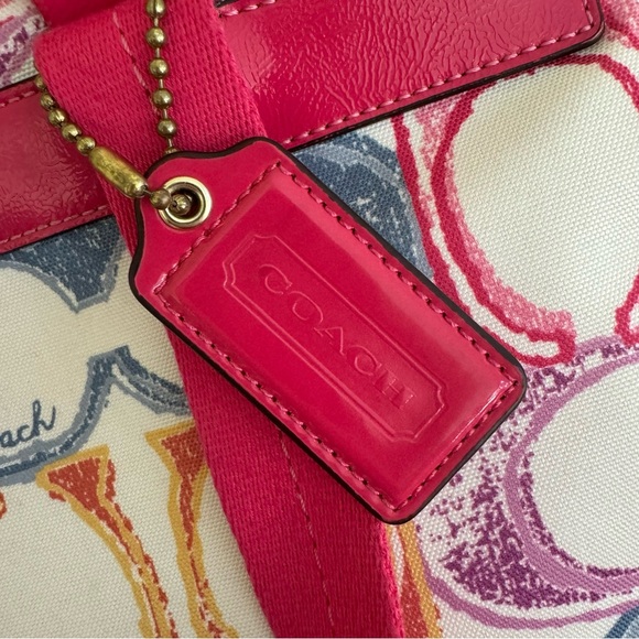 Coach Colorful Scribble C Backpack EUC - Picture 13 of 13
